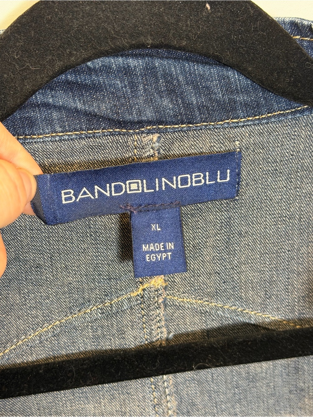 Bandolino Dark Blue Denim Jacket with Button Details - Picture 2 of 6